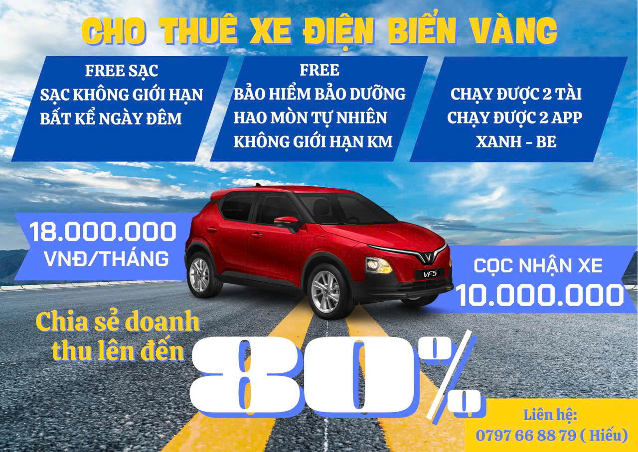 CẦN THUÊ XE VF5 - ĐẾN NGAY SHOP CHÚ BA 2 Một số lý do nên thuê xe VF5 tại Shop Chú Ba