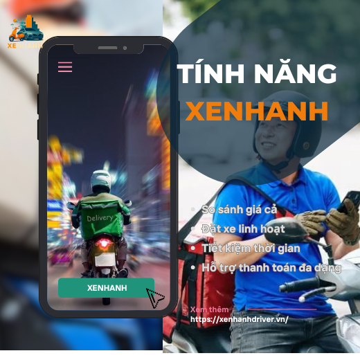 Giới Thiệu App "XENHANH" 2 Tính năng nổi bật của App XeNhanh