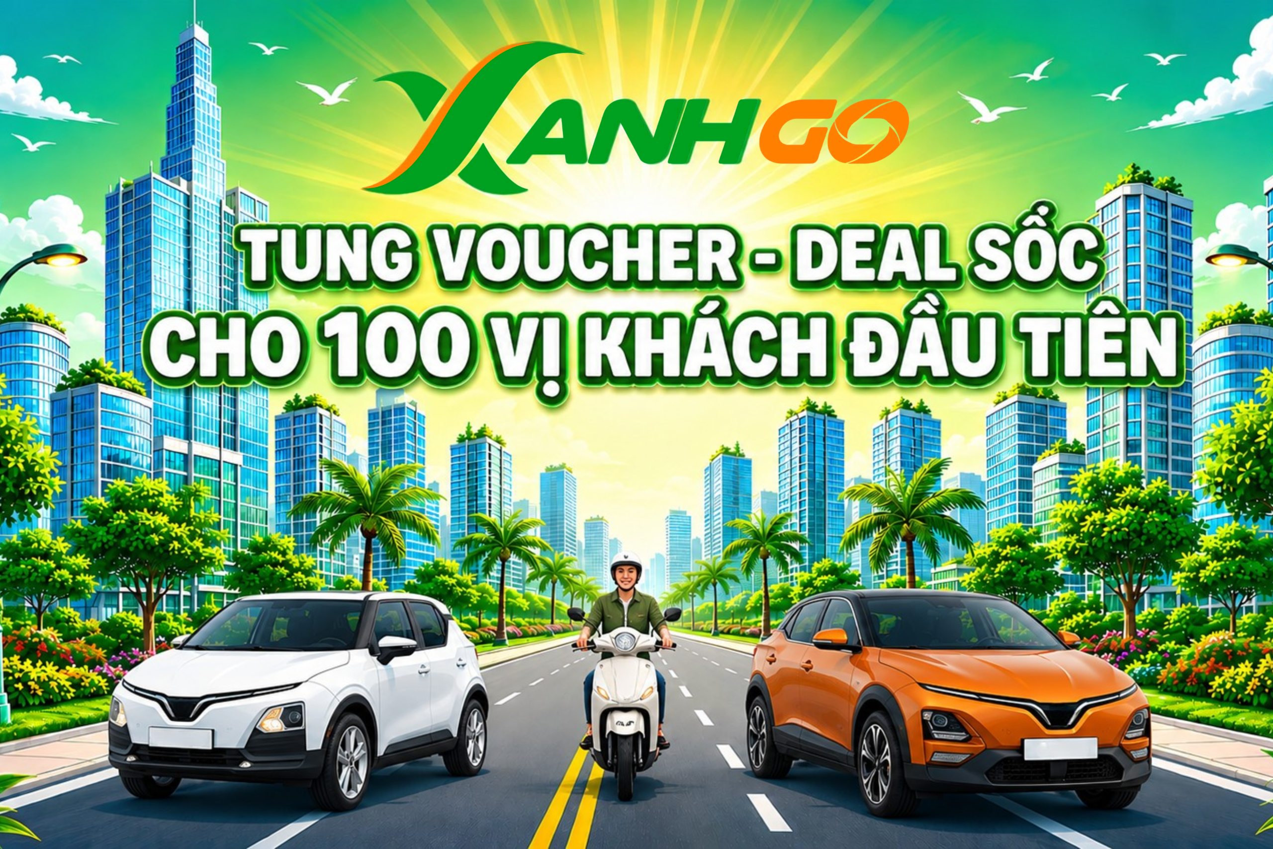 Homepage 52 Xanh Go Tung Voucher - Deal Sốc Cho 100 Vị Khách Đầu Tiên Trải Nghiệm Xe Điện